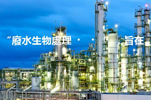 “廢水生物處理，旨在凈化水源，守護(hù)碧水藍(lán)天”